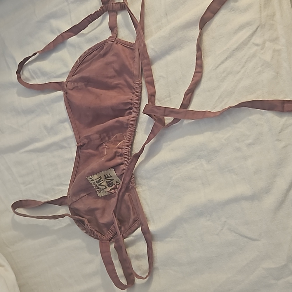 Big One Day Sale !!!!!Magnolia Pearl cotton Victorian cat adjustable bralette - Picture 5 of 6